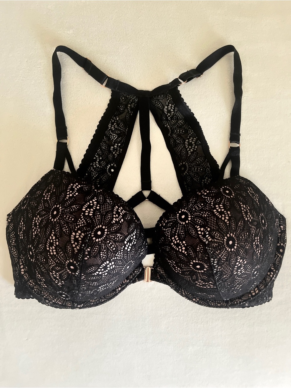 Victoria's Secret Very Sexy Front-Closure Lace Caged Racerback Push-Up Bra